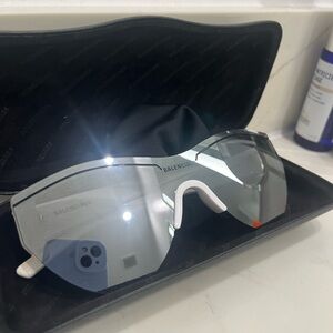 Balenciaga Silver Reflective Wearable Glasses
